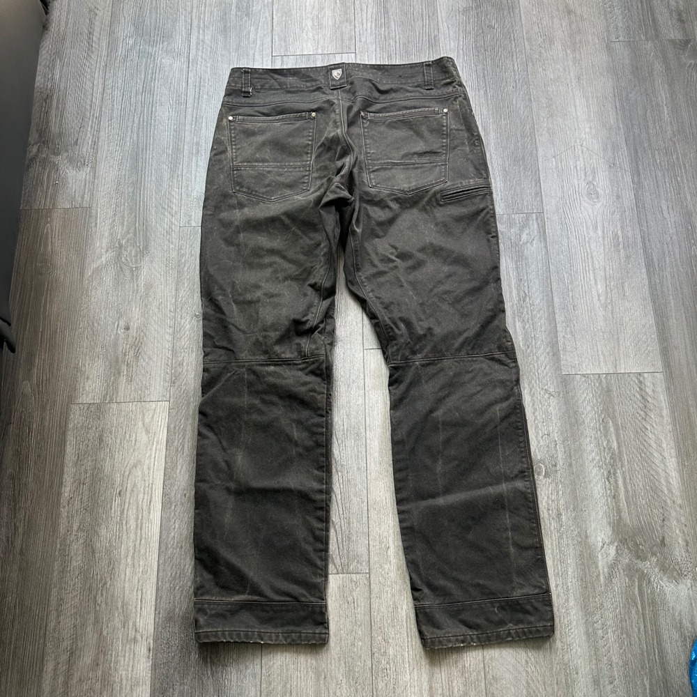 Kühl Rydr Pants Mens 38x34 Charcoal Black Articulated Knee Vintage Patina - Picture 2 of 7